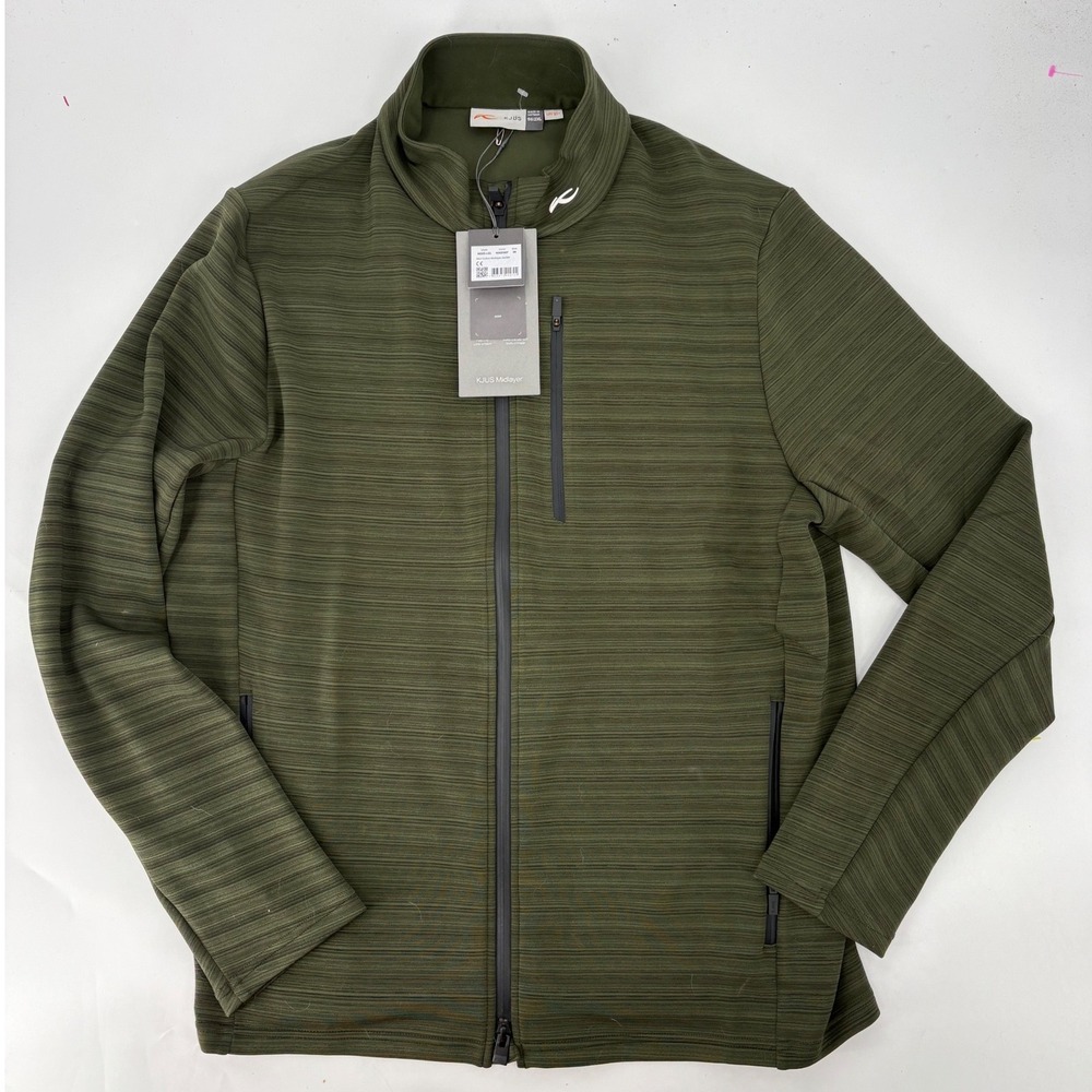 KJUS Colton Midlayer Jacket Mens 56 2XL Green Full Zip UPF 50+ MG25-L02 NEW